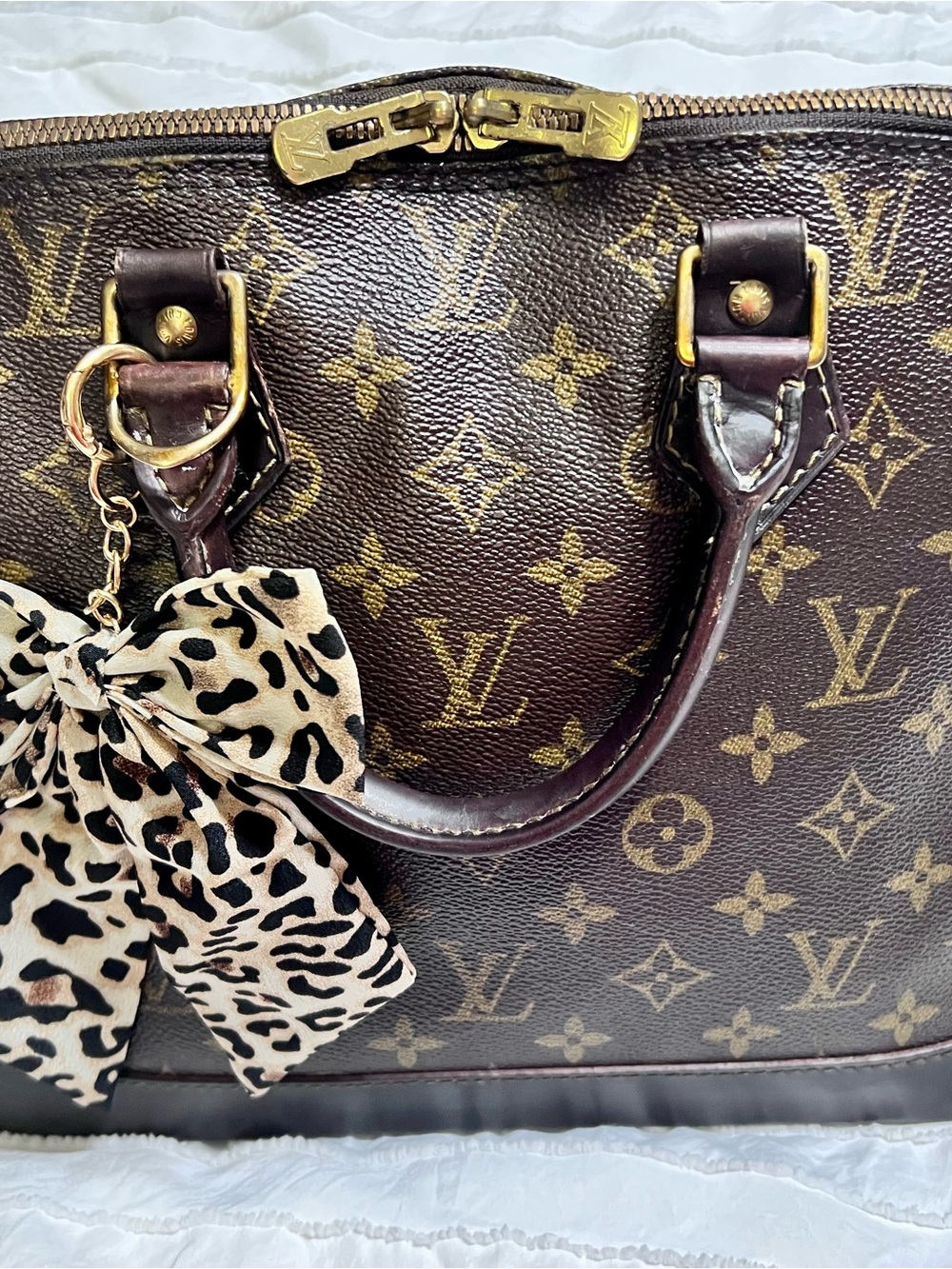 Louis Vuitton Monogram Canvas Brown with Gold Hardware Satchel (ALMA)